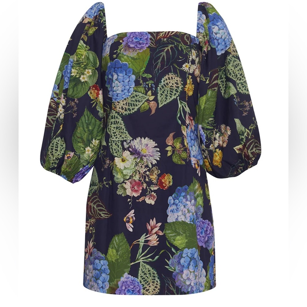 NWT Cara Cara Montauk Dress in Avery Floral Evening Blue, Size XL